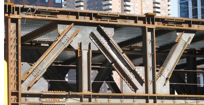 Detailed steel connections and bracing